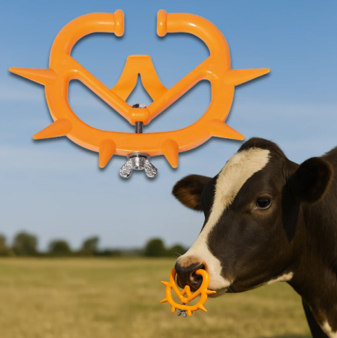 Produse Veterinare - Inel nazal antisupt Medium portocaliu