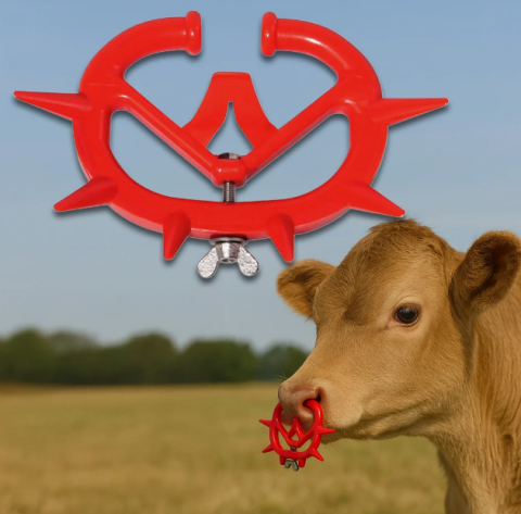 Produse Veterinare - Inel nazal antisupt mic roșu