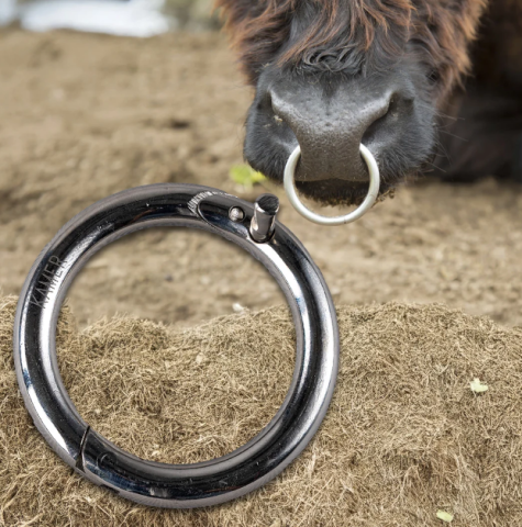 Produse Veterinare - Inel nazal nichelat cu șurub