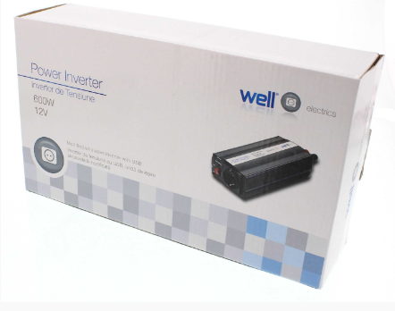 Invertor de tensiune 12V -> 220V, USB, 600W, Well [3]
