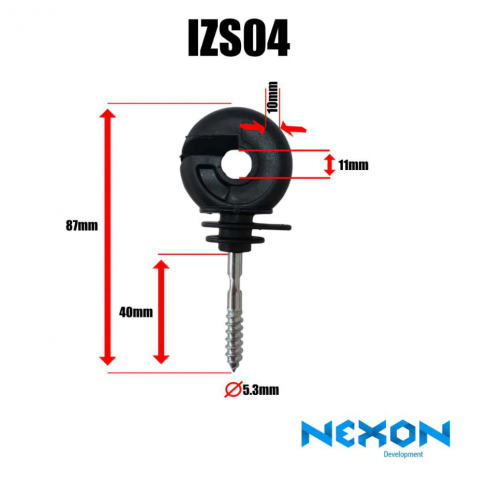 Izolator inelar gard electric EXTRA - set 100 de bucati cu infiletator - NEXON [2]