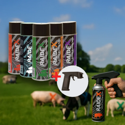Marcarea Animalelor - Kit marcare bovine,suine Raidex cu pulverizator SprayMaster