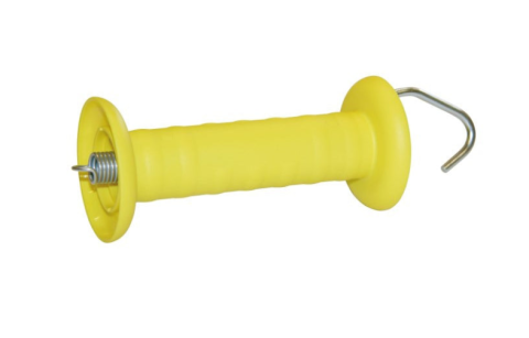 Poartă Gard Electric - Mâner pentru poartă gard electric galben cu arc si cârlig NEXON