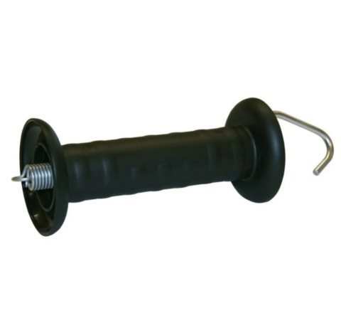 Mâner pentru poartă gard electric negru cu arc și carlig NEXON