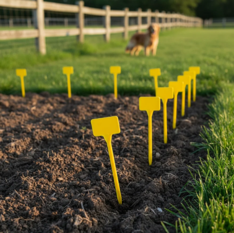 Îngrijirea animalelor - Marcatoare din plastic pentru delimitarea zonelor – 8 bucăți