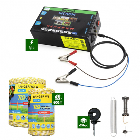Pachet Gard electric Nexon pentru animale 3,1J putere plus 600m de fir 160kg [0]