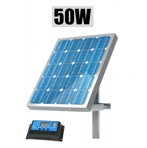 Panouri Solare - Panou solar gard electric cu suport si regulator NEXON 50W