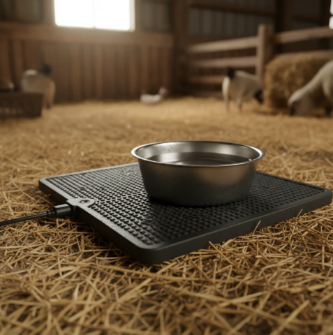 Zootehnie - Placă de încălzire din cauciuc pentru adăpătoare - 24V