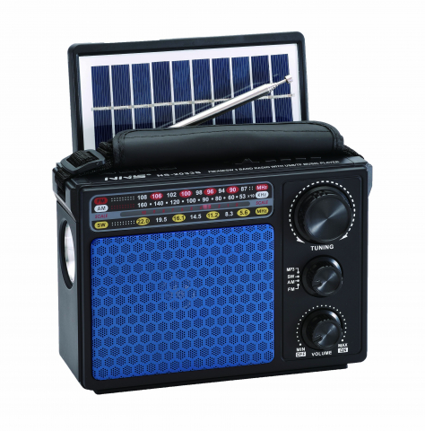 Radio Solar cu 3 benzi MP3 USB Card TF cu Lanternă și acumulator încorporat [1]