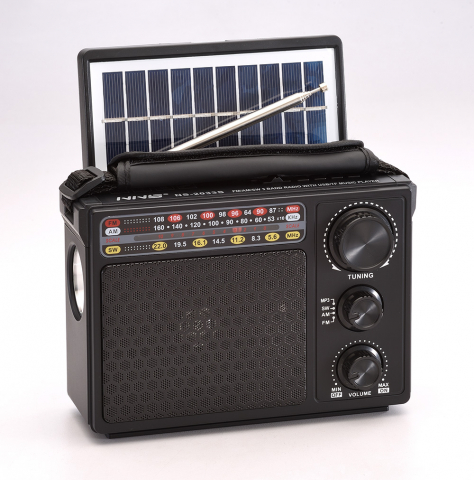 Radio Solar cu 3 benzi MP3 USB Card TF cu Lanternă și acumulator încorporat [0]