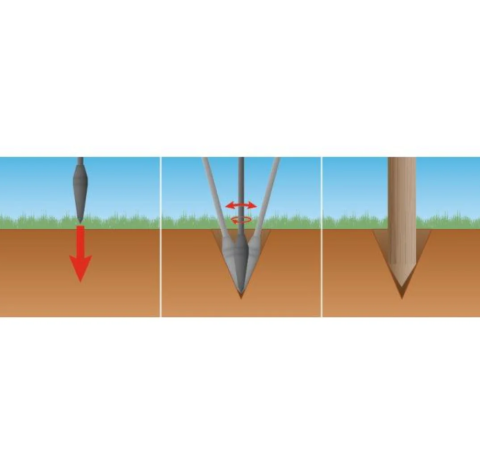 Rangă pentru găurit pământ NEXON – 130 cm, 7 kg – Soluția ideală pentru montarea stâlpilor de gard electric [2]
