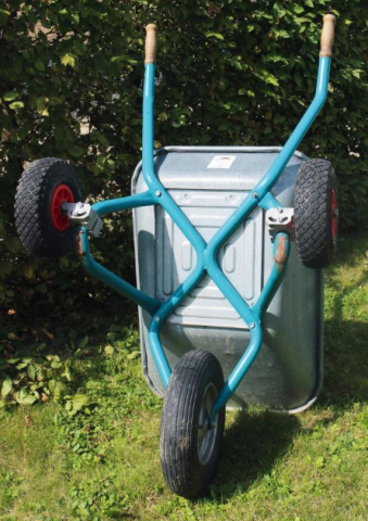 Roți stabilizatoare pentru roabă 25 cm – kit retrofit, cauciuc plin [5]