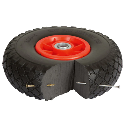 Roți stabilizatoare pentru roabă 25 cm – kit retrofit, cauciuc plin [3]