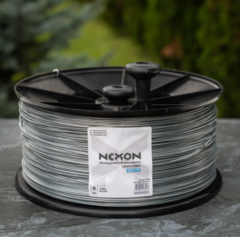 Fir/Sârmă pentru Gard electric - Sârmă zincată/galvanizată gard electric NEXON 1.8mm, 1000m, ±240kg cu tambur cal. 1