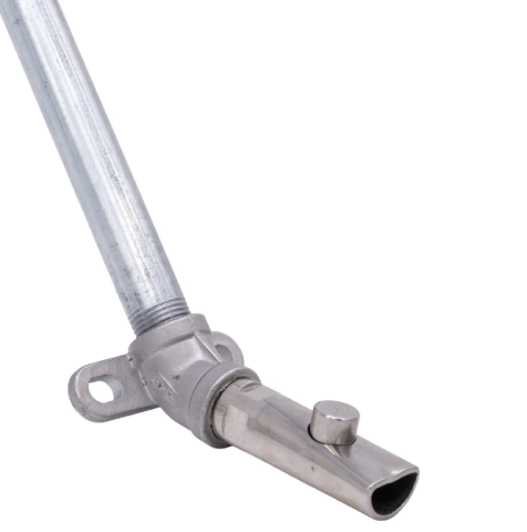 Set adăpător porci 1/2″ – suzetă inox + cot 45° + țeavă zincată 50 cm [2]