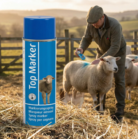 Zootehnie - Spray marcare animale albastru 500 ml TopMarker