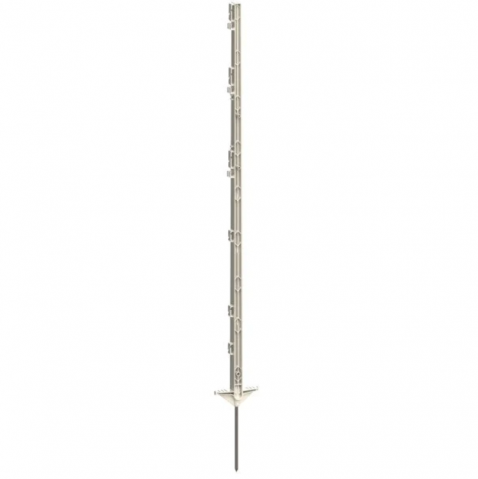 Stâlpi Gard Electric - Stalpisori plastic Alb NEXON HIGH (mai solid) 156cm pentru gard electric 30 bucati