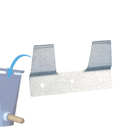 Zootehnie - Suport găleată adăpare viței din metal 14 x 3.5 cm