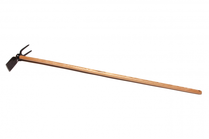 Sapă de gradina, cu 2 capete, cu coadă lăcuită de frasin de 130 cm [1]