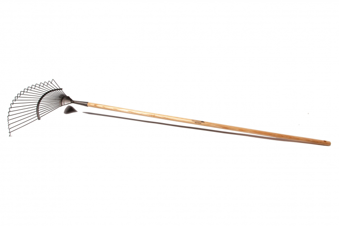 Greblă pentru gazon 20 dinți cu coadă lungă de frasin (150 cm) [1]