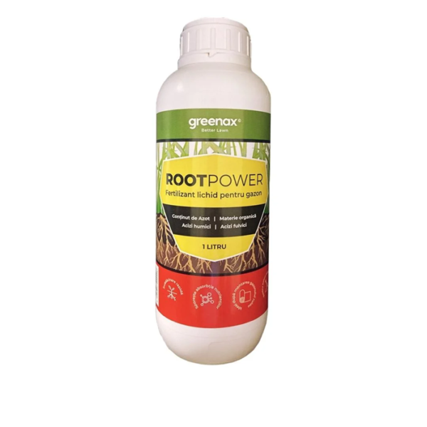 Îngrășământ foliar ROOTPOWER pentru montarea gazonului rulou, acizi humici, azot, materie organică, acizi fulvici 1 l [1]