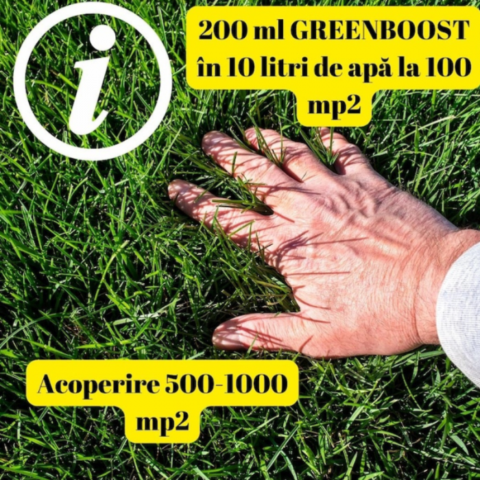 Îngrășământ foliar GREENBOOST, NPK 16-0-0+3.5% Fier, pentru înverzire rapidă și eliminare mușchi 1 l [2]