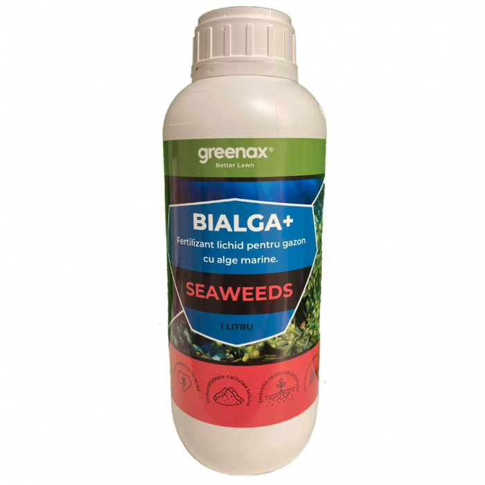 Îngrășământ foliar pentru gazon Greenax Bialga+, alge marine, acoperire 500-1000 mp2 1 l [1]