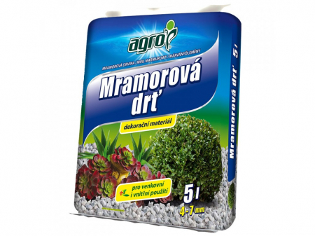 Decor si protecție plante - Așchii de marmură 4 - 7 mm 5 l