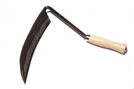 Unelte de tăiat - Secera tip coasă (45x300 mm) cu mâner de frasin lăcuit