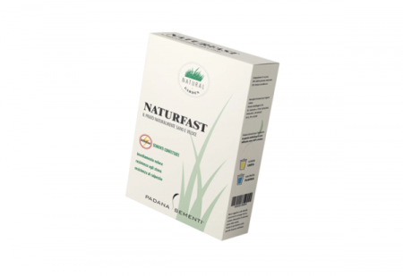 Soluții pentru gazon - Semințe de gazon profesionale Padana© NaturFast, 1 kg, acoperire 35 metri patrati, ultrarezistenta la calcare, microterme, crestere rapida tehnologie Aquacoat RTO+