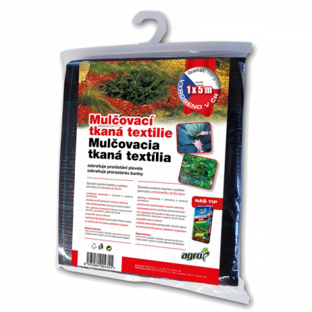 Amenajare grădină - Textil ţesut 1 x 5 m negru