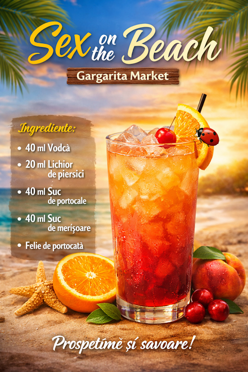 Sex on the Beach – Reteta Cocktail Fructat de Vara | Gargarita Market