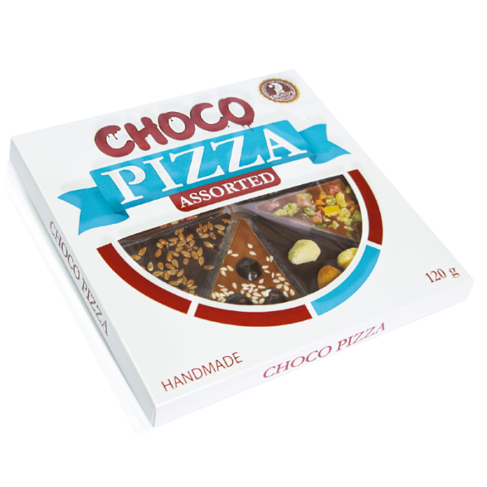 Choco Pizza - Ciocolată mixtă cu alune, migdale, fructe confiate și semințe – 70% cacao [1]