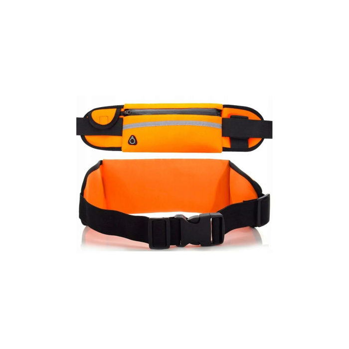 Lemontti Centură de Alergare cu Suport pentru Sticlă și Căști – Portocaliu [2]
