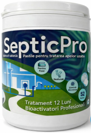 Bioactivatori fose - Bioactivatori Fosa Septica SepticPro ECOBACTBP52 – 52 Pastile (12 luni)