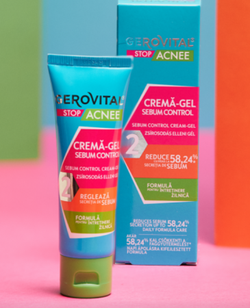Cosmetice - Gerovital - Stop Acnee- Cremă gel Sebum Control 50mL
