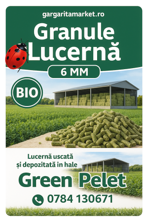 Mâncare Animale - Granule lucerna 6 mm produs natural furaj animale