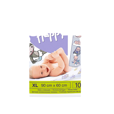 Ingrijire Mama si Copil - HAPPY Aleze Copii XL 10 bucăți – Protecție Refolosibilă pentru Schimbarea Scutecului