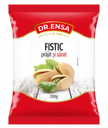 Fructe uscate și semințe - Momente de răsfăț - Fistic prăjit și sărat 200gr Dr. Ensa