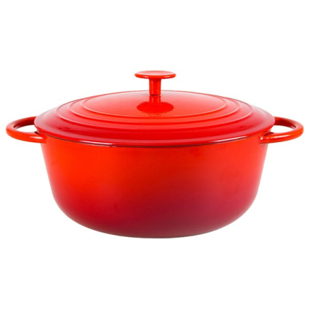 Vase din fontă - Oală / Vas din fontă cu capac 5 L – gătit uniform și gustos