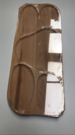 Cadouri - Platou traditional din lemn cu 5 compartimente