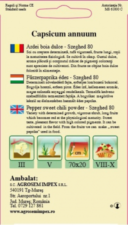 Seminte Ardei Boia Dulce - Szeghed 80 Agrosem [1]