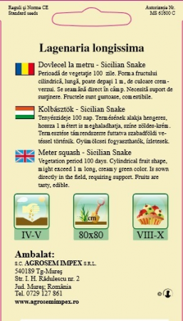 Seminte Dovlecel la metru Sicilian Snake [1]