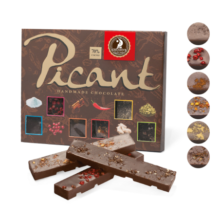 Produse Alimentare - Shoud'e - Ciocolată neagră picantă asortată 70% cacao – Gargarita Market