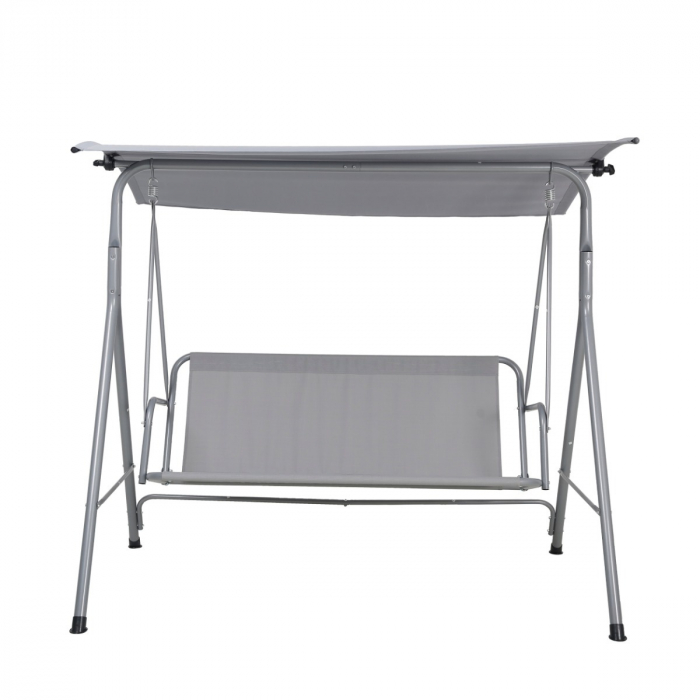 Balansoar gradina, 3 persoane, structura metal, gri, 170 x 120 x 153 cm [2]