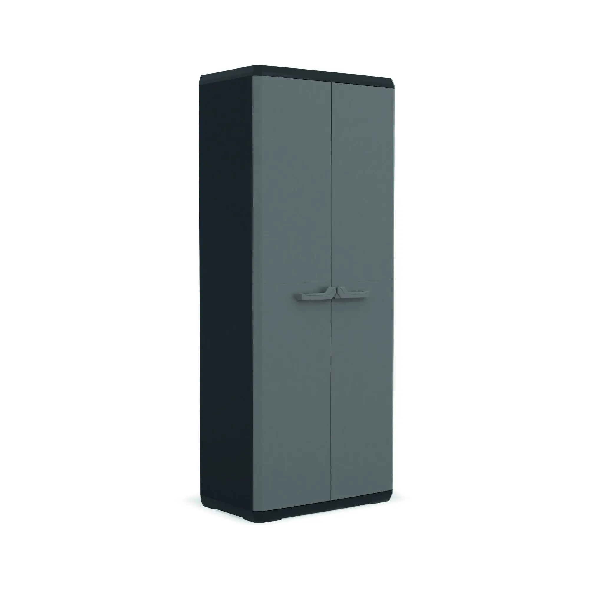 Dulap plastic 166 x 68 x 39 cm, 3 polite, gri [2]