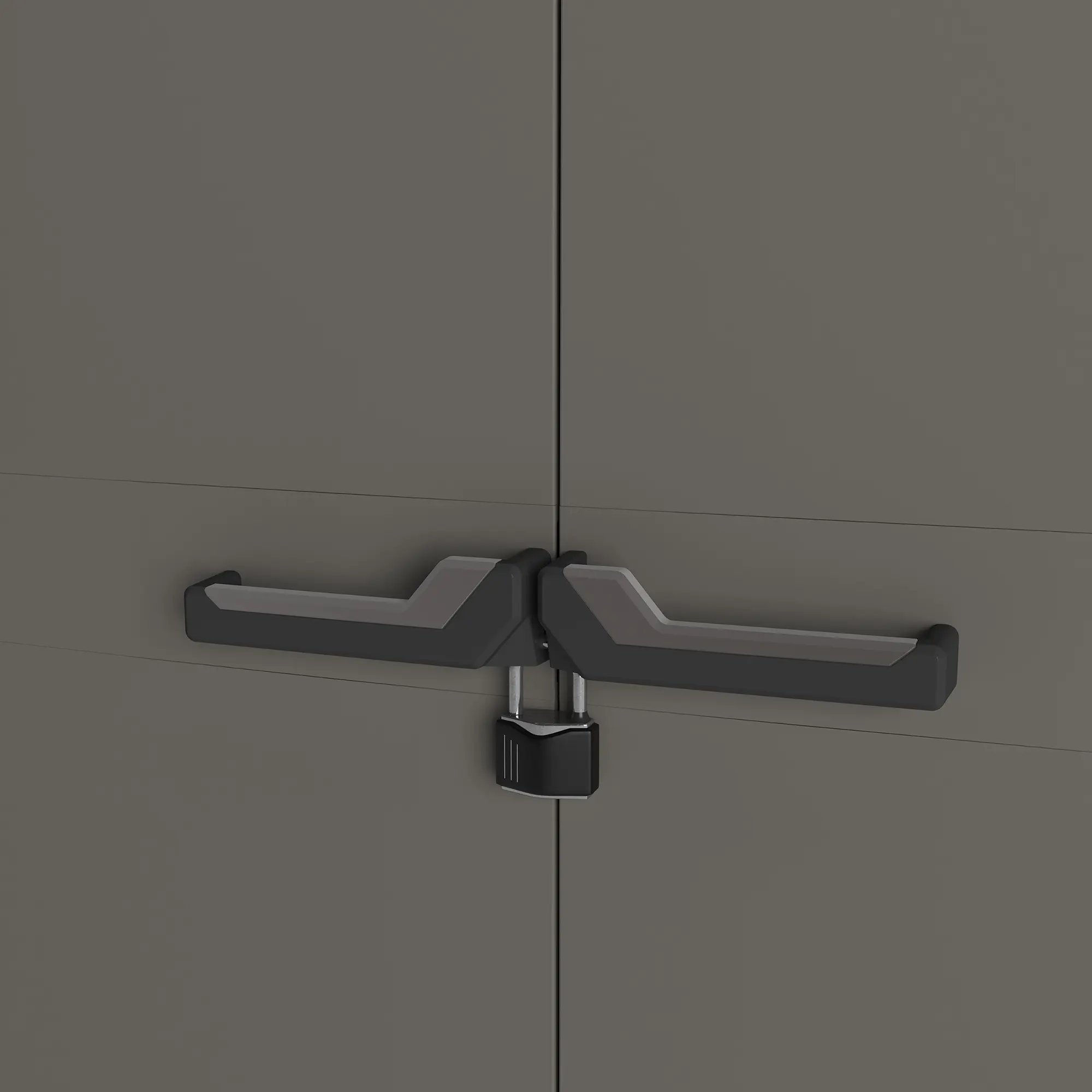 Dulap plastic 166 x 68 x 39 cm, 3 polite, gri [7]