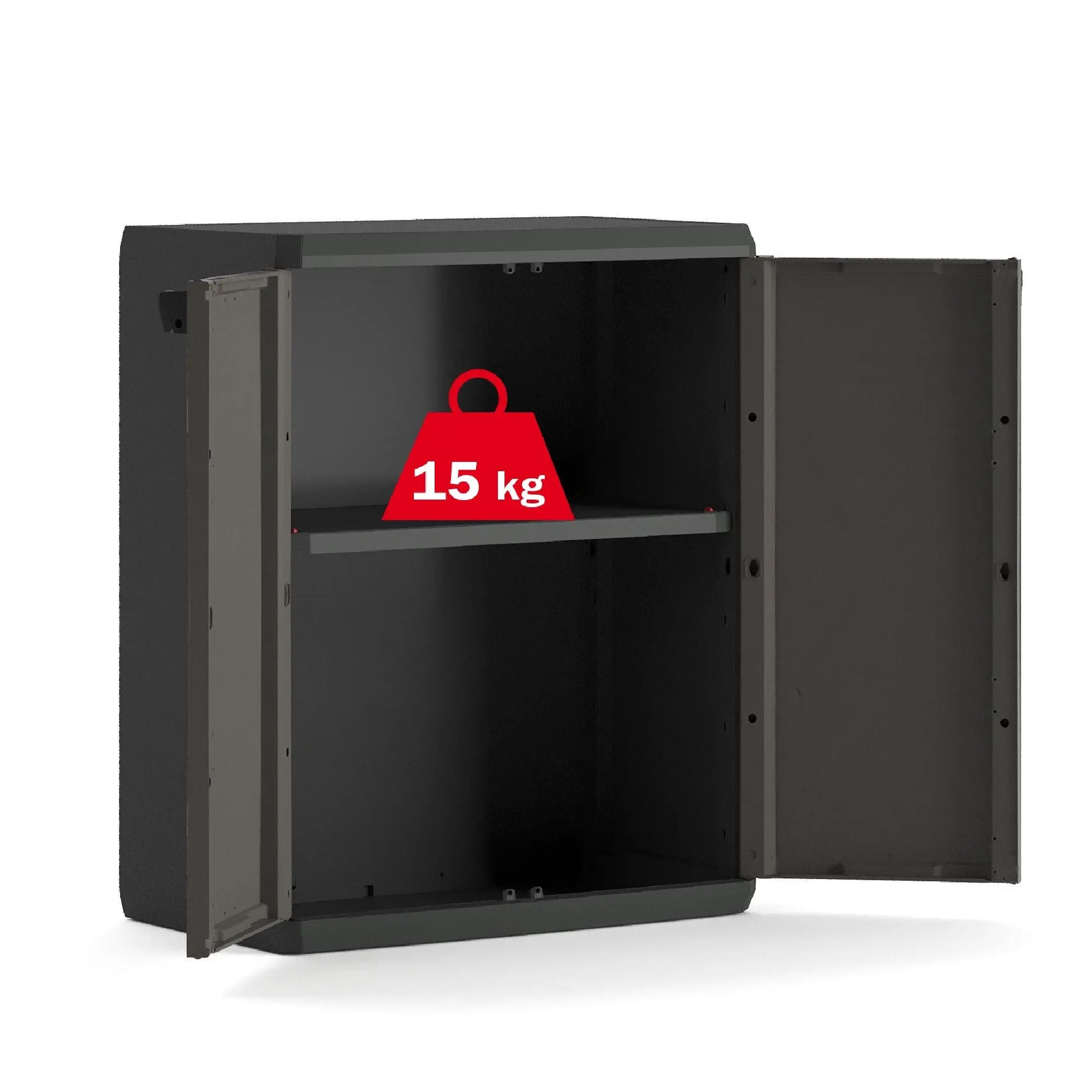Dulap plastic 83 x 68 x 39 cm, 1 polita, gri [8]