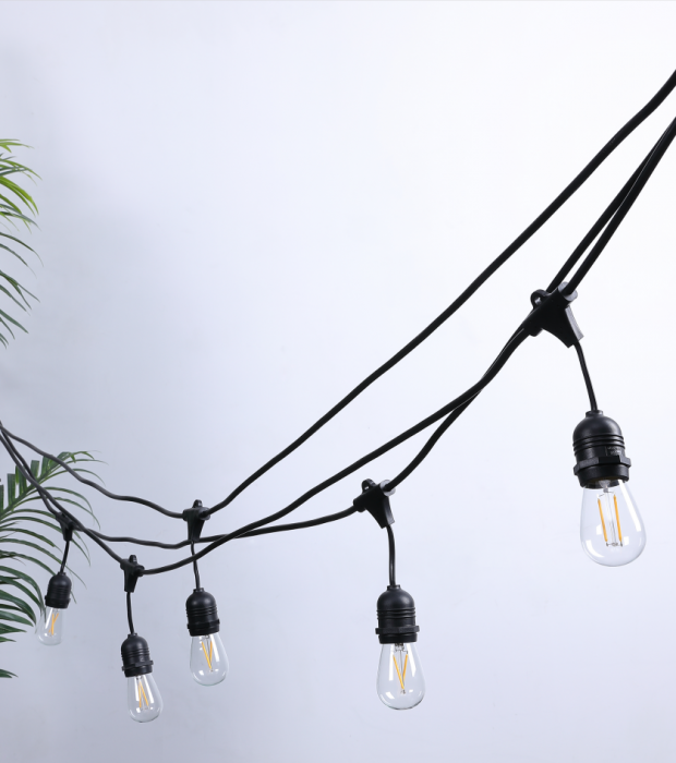 Ghirlanda Led, 100 Metri cu 200 Becuri Led Filament 2W incluse E27, IP65 [18]