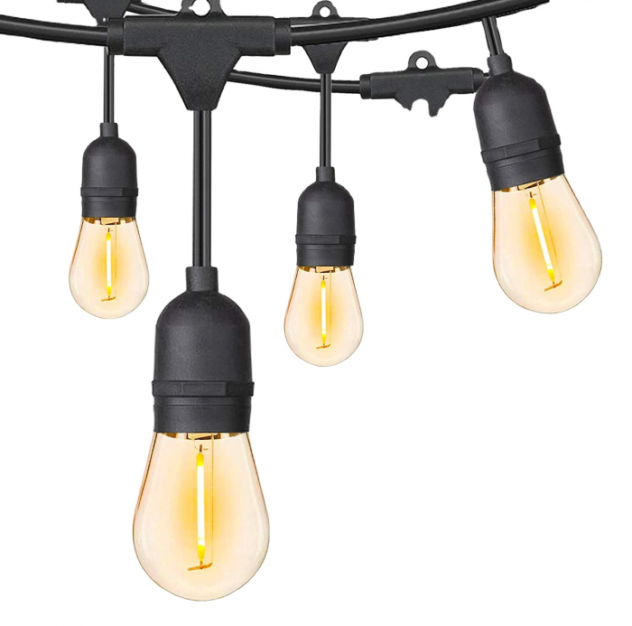 Ghirlanda Led Profesionala 10M cu 10 Becuri Led incluse E27, IP65 , lumina calda [2]